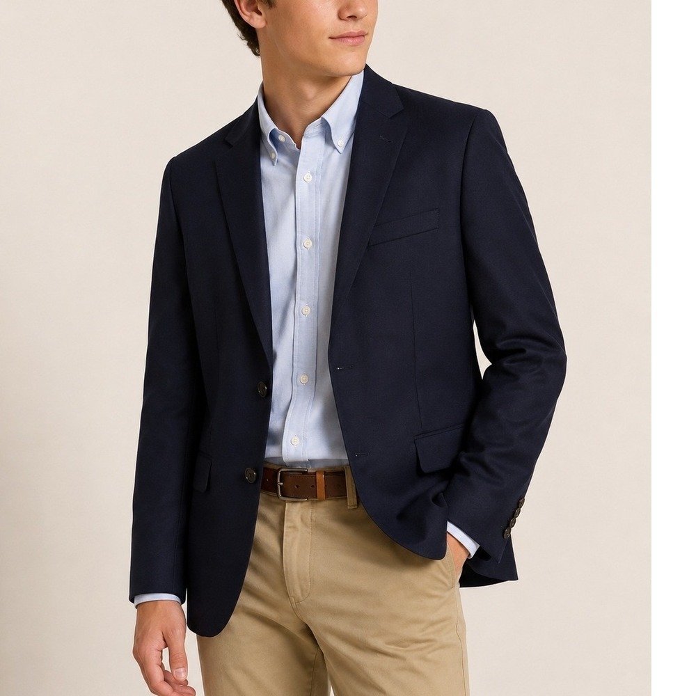 Lauren Ralph Lauren Men's Navy Two Button‎ Sport Coat Blazer 20R Classic Fit